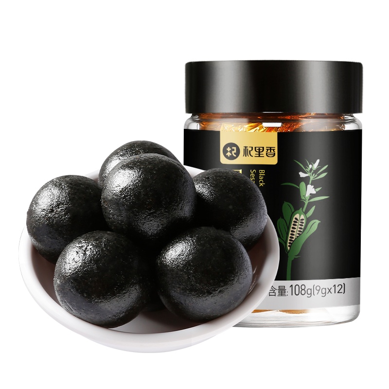 杞里香黑芝麻丸九蒸九晒108g正品男女蜂蜜手工九制辟谷丸子芝麻球