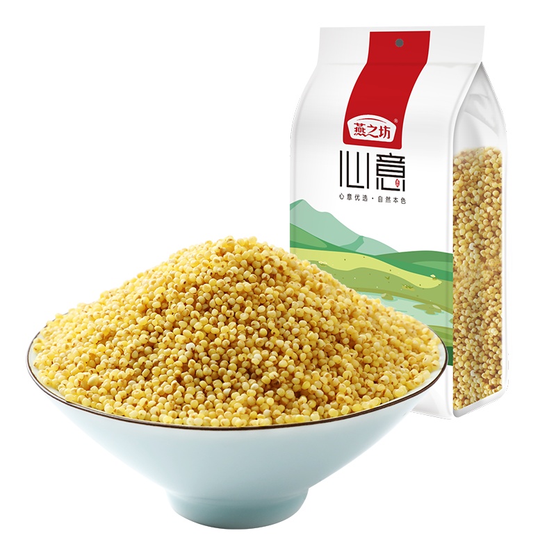燕之坊黄小米1kg*2袋装 五谷杂粮粗粮杂粮米粮油