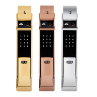 多灵指纹锁家用防盗门智能门锁电子锁指纹密码锁远程开门大门锁P8(香槟金)