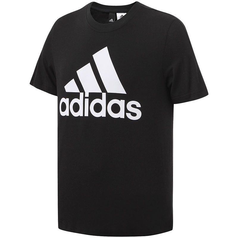 Adidas/阿迪达斯 男装T恤 休闲透气圆领运动短袖 CD4863 黑色 XS