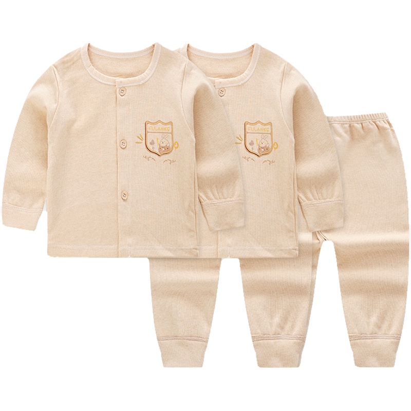 小素材彩棉宝宝保暖内衣婴幼儿衣服套装纯棉儿童男童女棉毛衫全棉