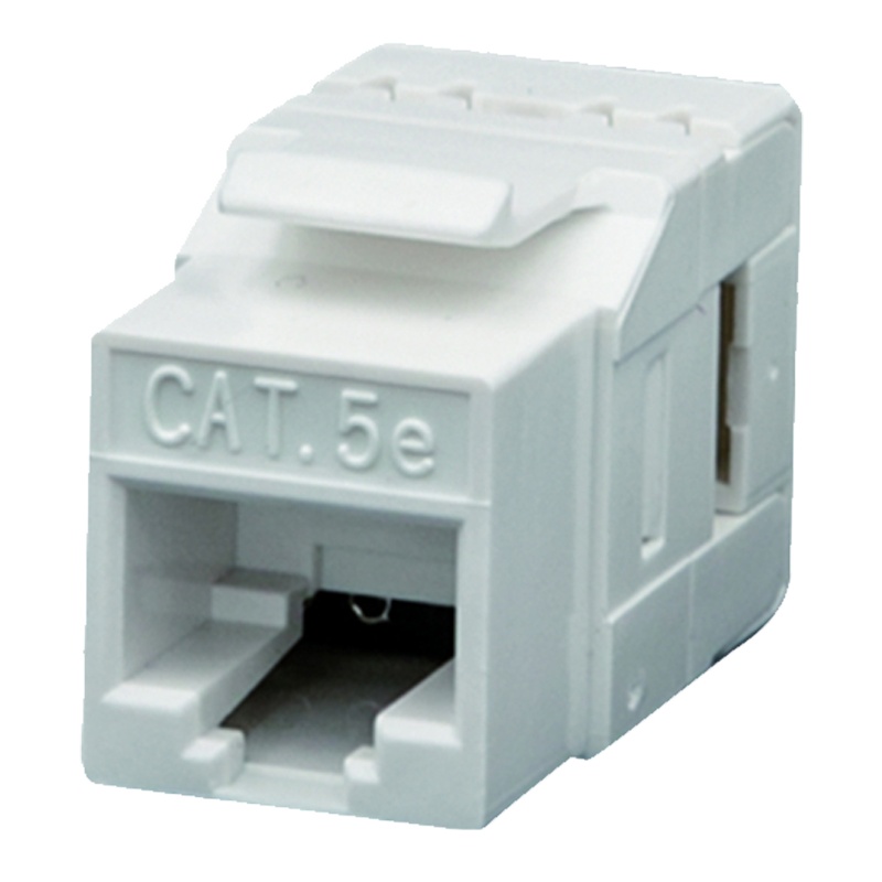 海康威视超5类6类免打模块 86型面板非屏蔽模块网络模块插座 50U镀金超五类非屏蔽模块 DS-ZM5EUW/E