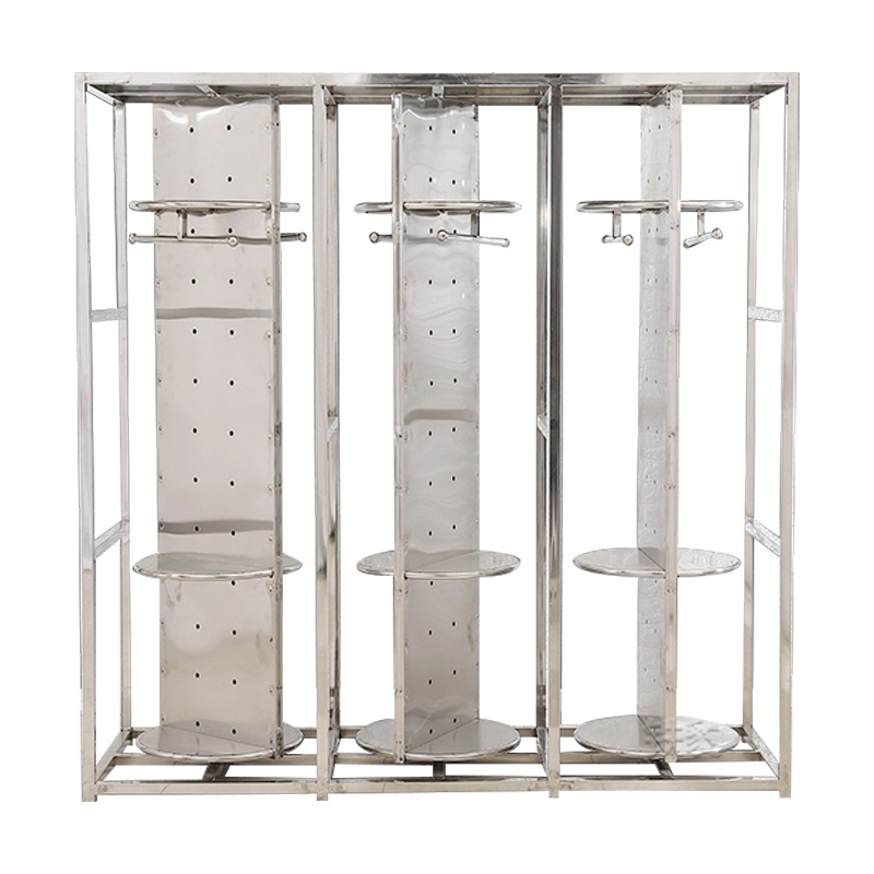 DXBG不锈钢战斗服架消防救援服装装备架子防化服双面旋转衣帽摆放架