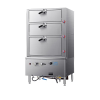 德玛仕 三门海鲜蒸柜 蒸车蒸箱 蒸菜蒸鱼 蒸饭柜 燃气款HP-A 1200*910*1850(工程款 电子点火)