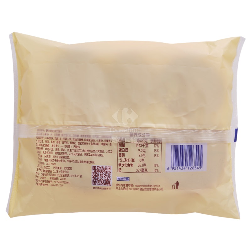 曼可顿奶黄软餐包210g