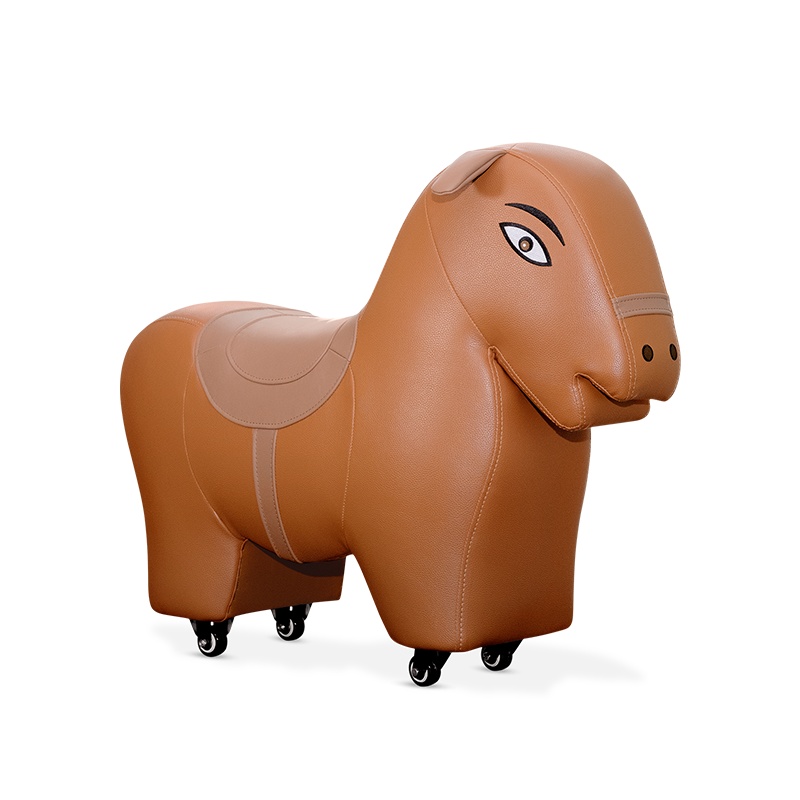 左右 真皮动物卡通凳子坐椅子 可移动小马凳 真皮沙发凳