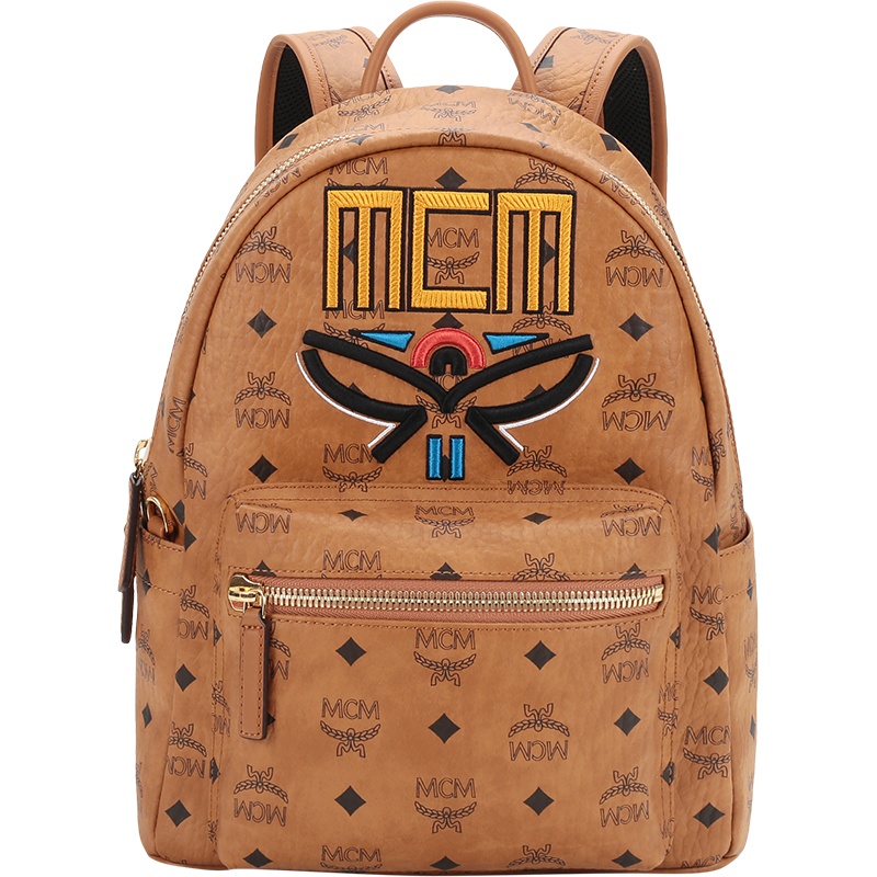 MCM 男女中性 涂层帆布Stark Visetos Geo双肩包背包 MMKBSVE06