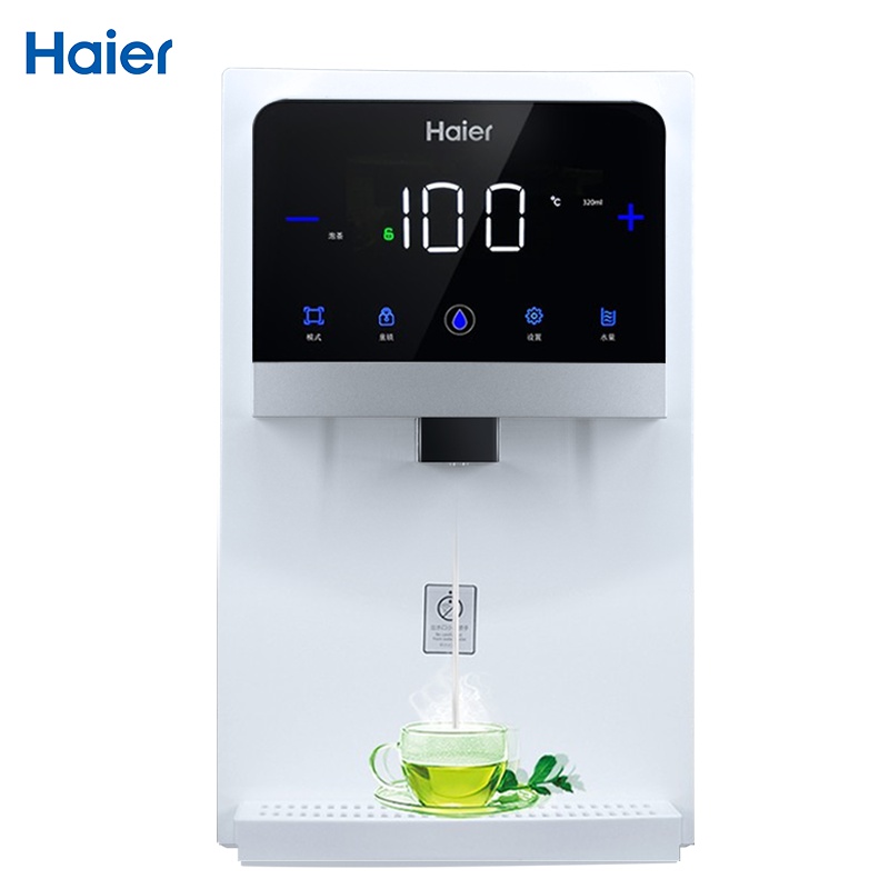 海尔/Haier饮水机壁挂式家用管线机温热无胆即热式开水直饮机可调温净水器伴侣GR1910
