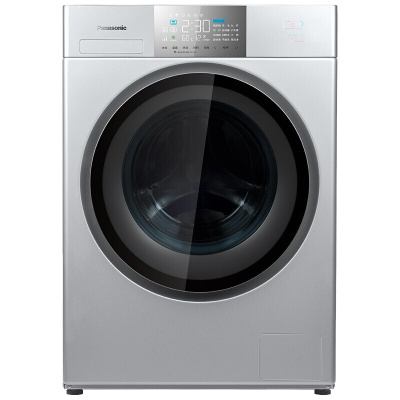 松下(Panasonic)XQG100-E155 10公斤大容量滚筒洗衣机 95℃高温洗涤除螨 新一代电机