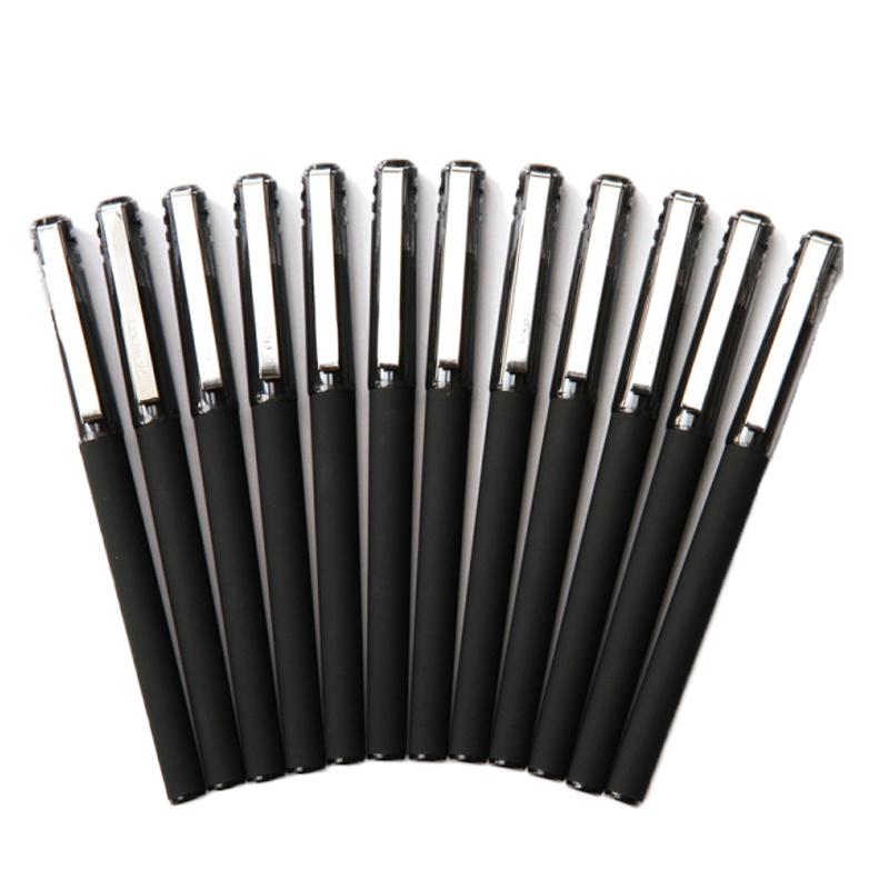 得力(deli) S37中性笔黑12支/盒0.5mm水笔签字笔水性笔碳素笔办公用品 黑色