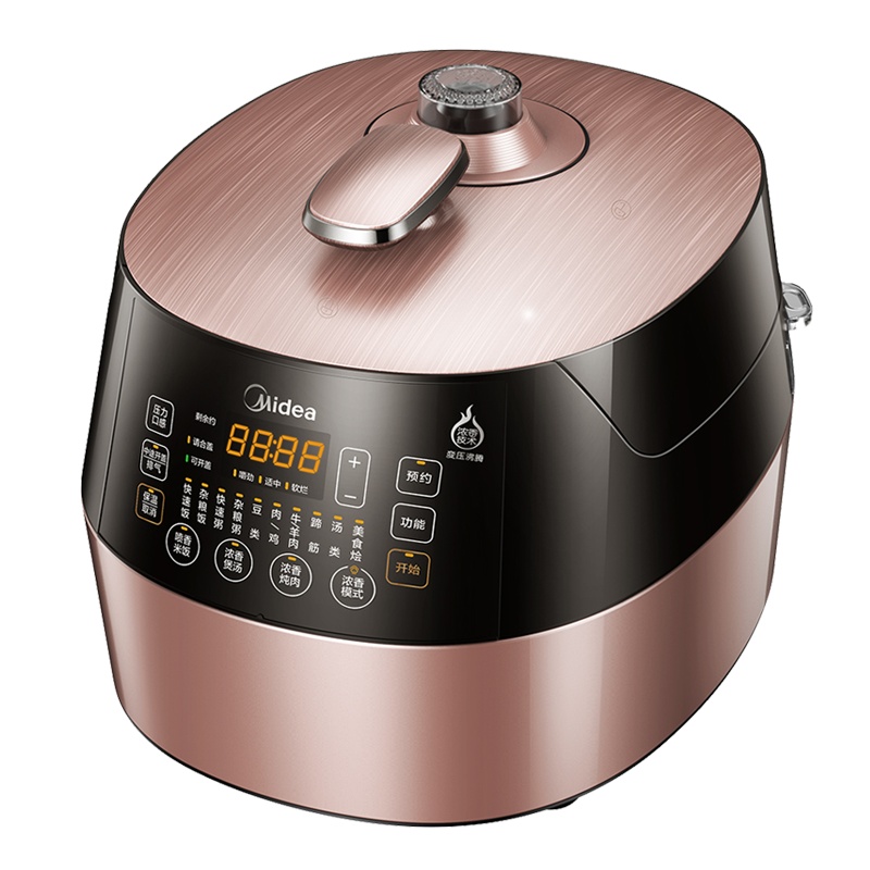 美的(Midea)电压力锅家用5L双胆智能电高压锅匀火加热电压力煲家用多功能电高压锅MY-SS5057P