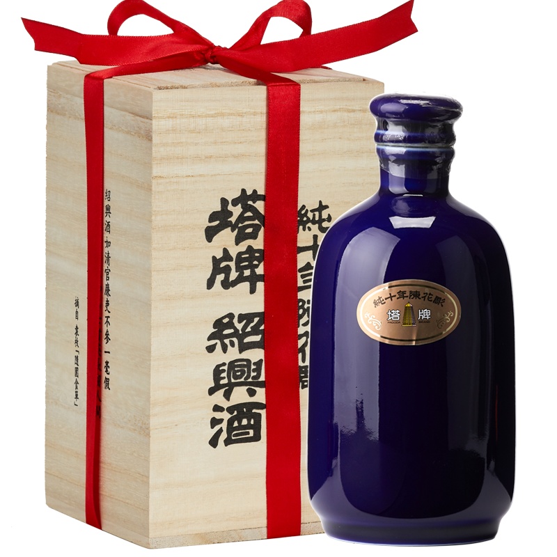 塔牌绍兴黄酒十年陈酿花雕酒500mlx2瓶礼盒木盒特醇花雕酒手工冬酿送礼绍兴特产