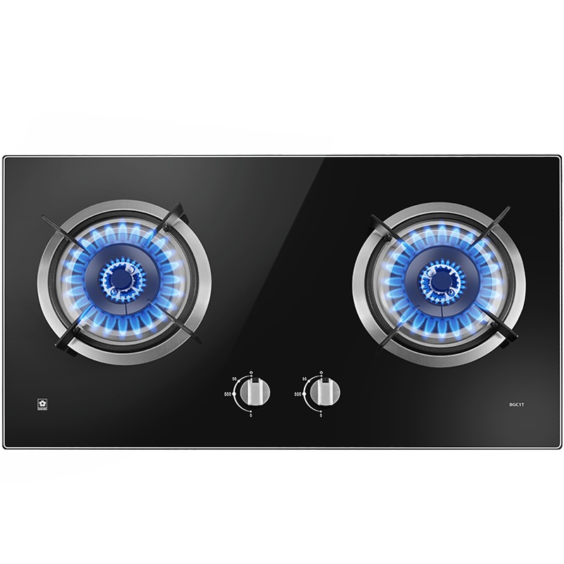 樱花(SAKURA)燃气灶JZY-BGC1T液化气钢化玻璃 燃气灶 双灶具 煤气灶 台嵌两用 大火力聚能爆炒