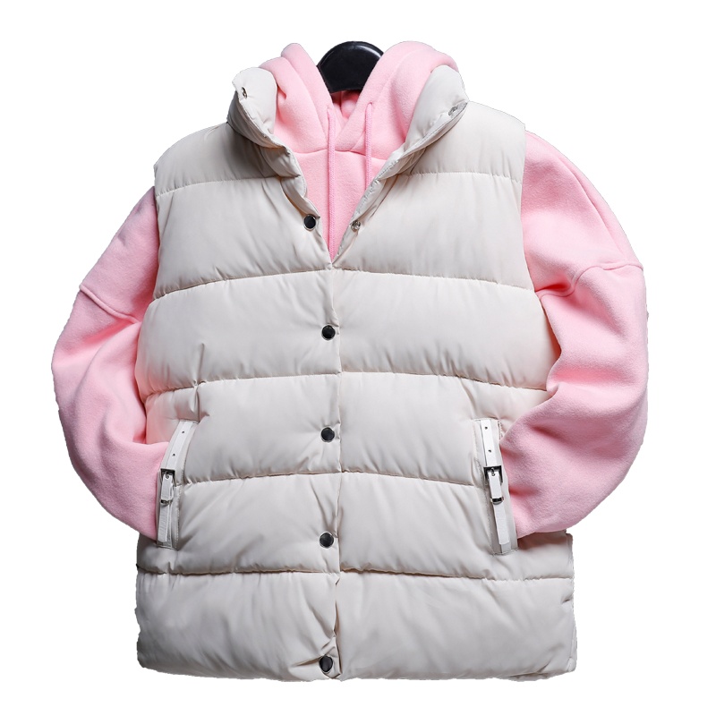 [原厂直发]2020秋冬新款短款棉服羽绒棉马甲秋冬女背心宽松中长秋冬坎肩外套