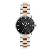 雷达(RADO)瑞士手表 晶璨经典系列自动机械表男士腕表 37.7MM黑盘钢带 R22860162
