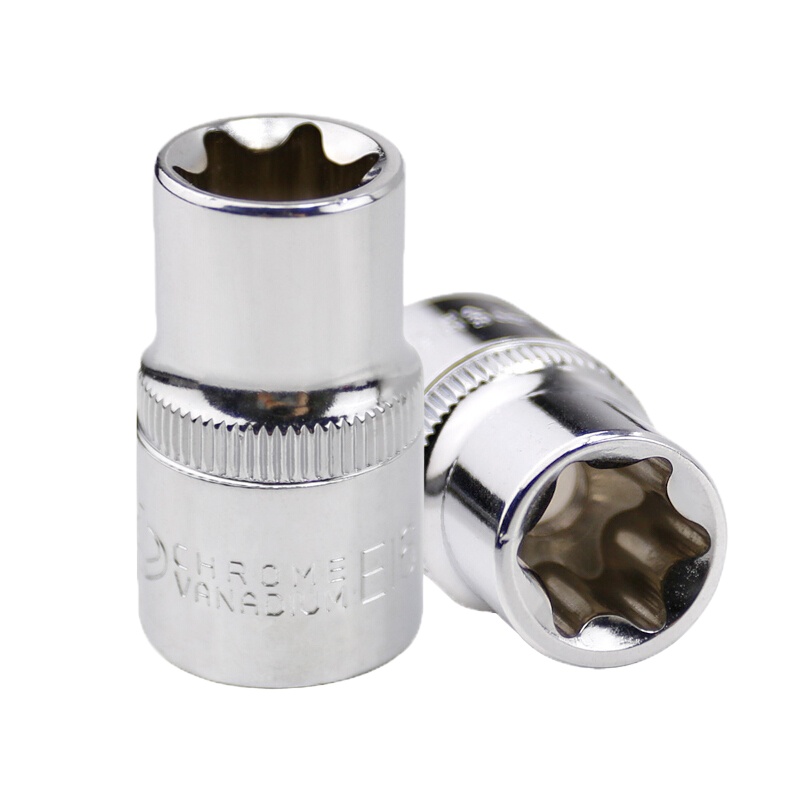 华丰巨箭 12.5MM(1/2”)镜面铬钒钢套筒(花型)HF-213018 12支