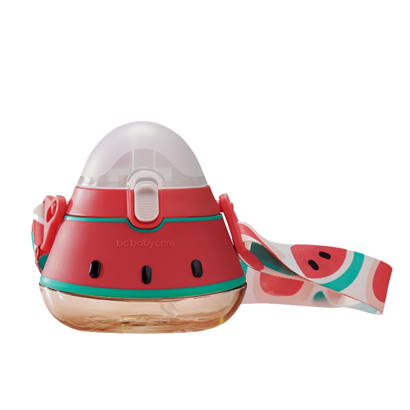 babycare水果吸管杯婴儿宝宝喝水杯外出携带PPSU防摔儿童直饮水杯西瓜