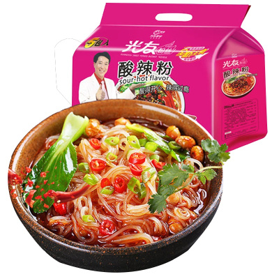 光友 酸辣粉丝五连包 酸辣味 105g*5袋/ 包*2包组合装 速食红薯粉条 方便粉丝 酸辣粉 四川特产