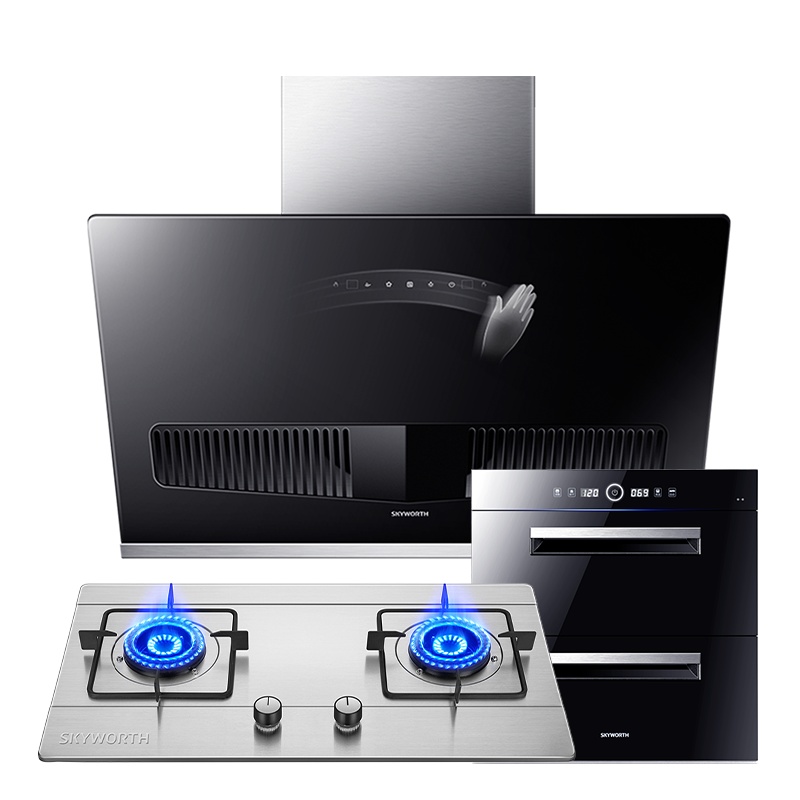 创维(SKYWORTH)侧吸式抽油烟机灶具 油烟机灶具套装 厨房三件套Y3B+X1A+Z31天然气