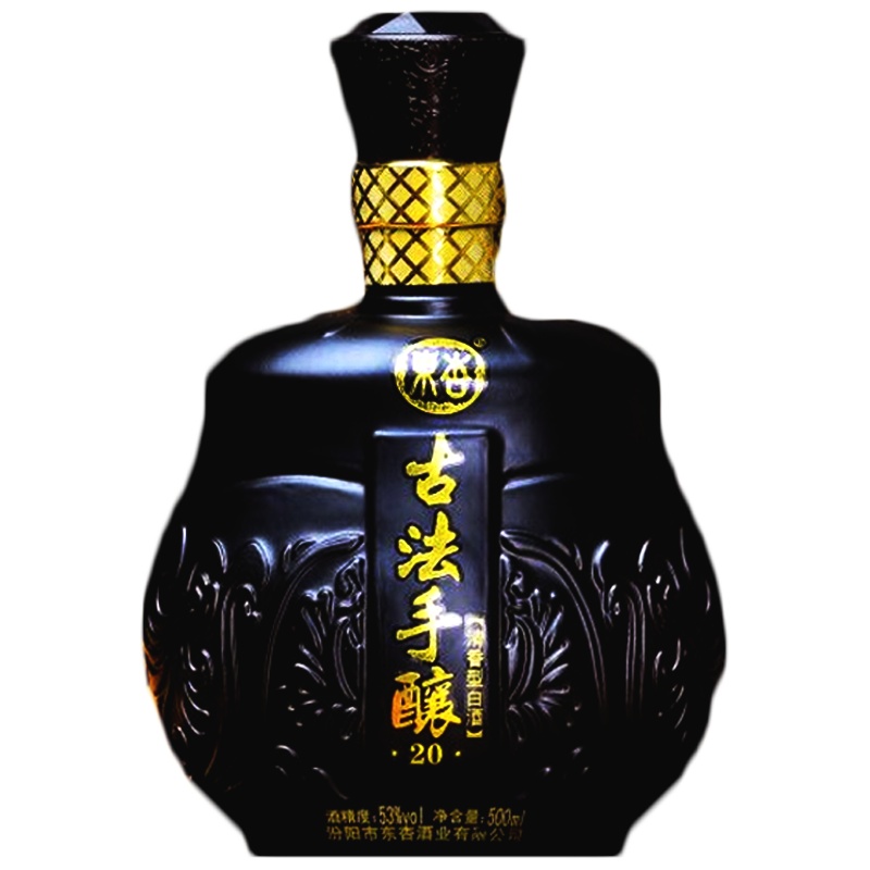 東杏古法手酿20 东杏53度白酒 500ml 4瓶 整箱 纯粮酿造 清香型白酒