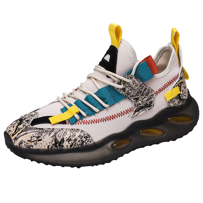 坚马男鞋2021年秋季透气椰子休闲运动老爹鞋子新款爆米花潮鞋