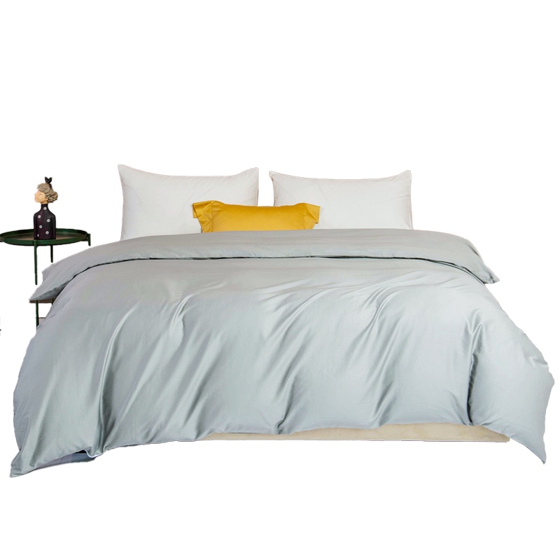 凯诗风尚(CHARSON)被套 苏宁自营 60支长绒棉纯棉素色简约全棉刺绣滚边单品被罩单人学生宿舍床品双人被套