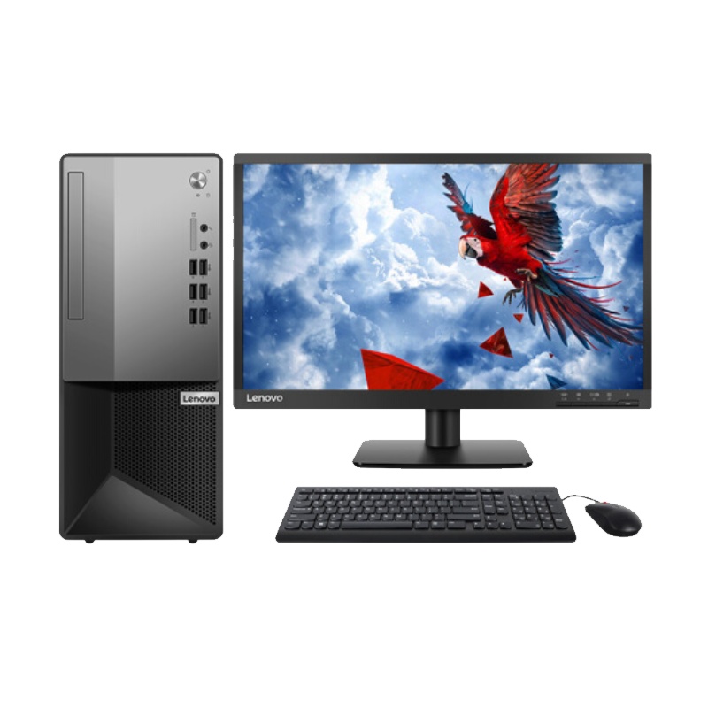 联想M6600T台式电脑 I5-10400/8G/1T/集显 21.5寸显示器 win10系统