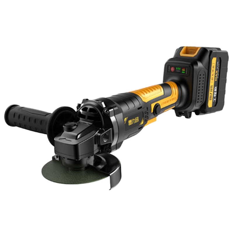 钢盾 大功率无刷充电角磨机锂电池抛光机切割打磨机充电式磨光机 黑色