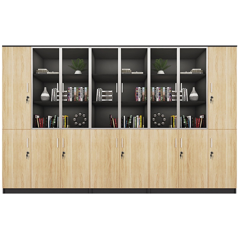 质凡办公文件柜资料柜木质档案柜财务文件凭证柜家用带锁办公室柜子