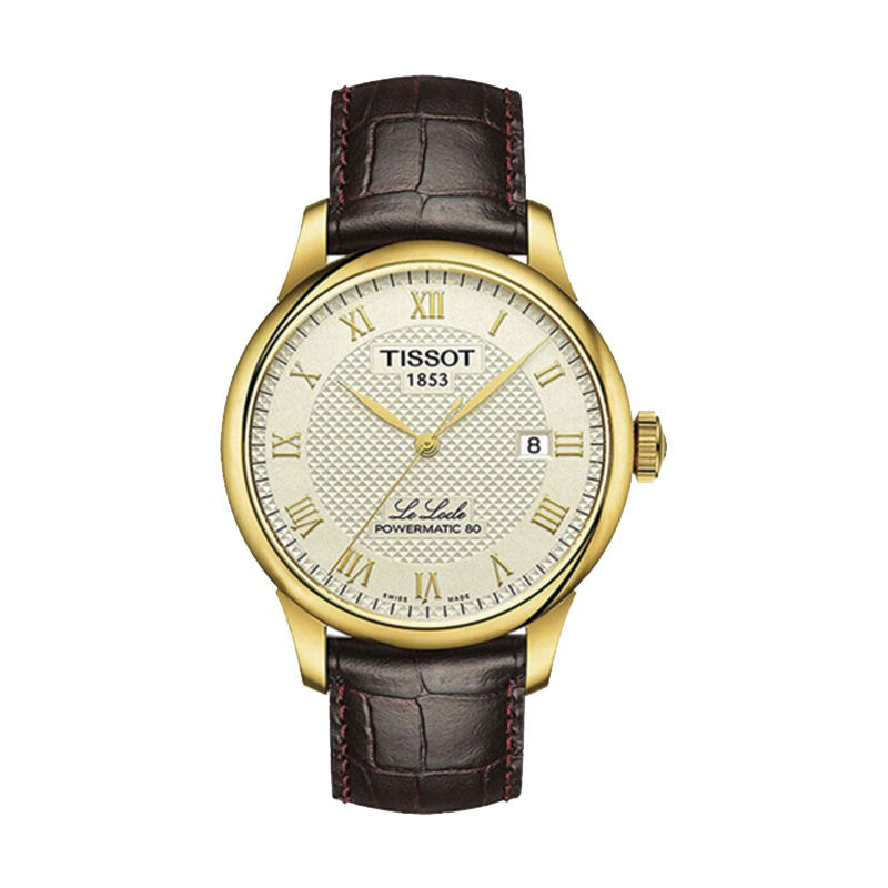 天梭(TISSOT)力洛克系列自动机械时尚商务休闲皮带男士手表T006.407.36.263.00