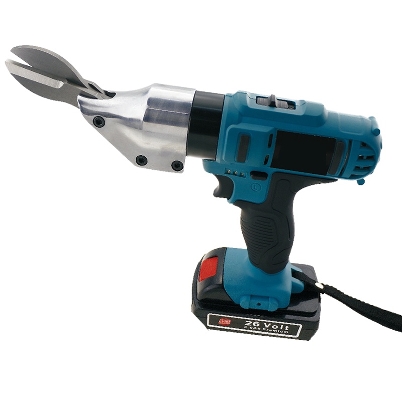 手持锂电池电动铁皮剪刀阿斯卡利彩钢瓦钢丝网工业级不锈钢充电式电剪刀 26V电动剪刀【大刀头】2电一充.