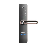 飞利浦(PHILIPS) 171指纹锁(珍珠银)7000系列执手式智能门锁家用防盗指纹密码电子锁可挂天地钩