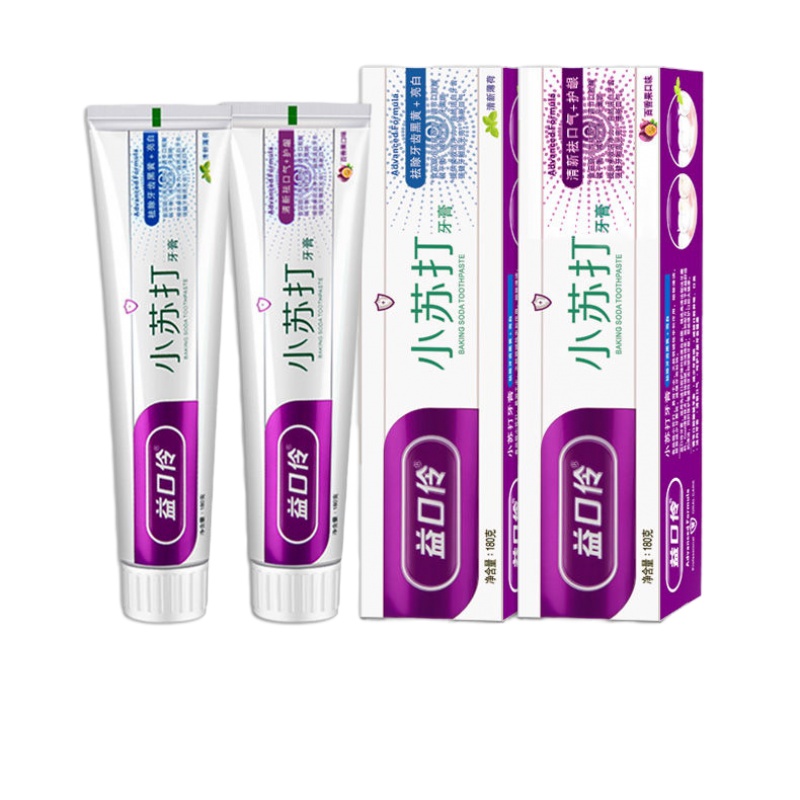 180g2支装(无牙刷) 正品小苏打牙膏去口臭去儿童防蛀水果味男女学生刷100g180g