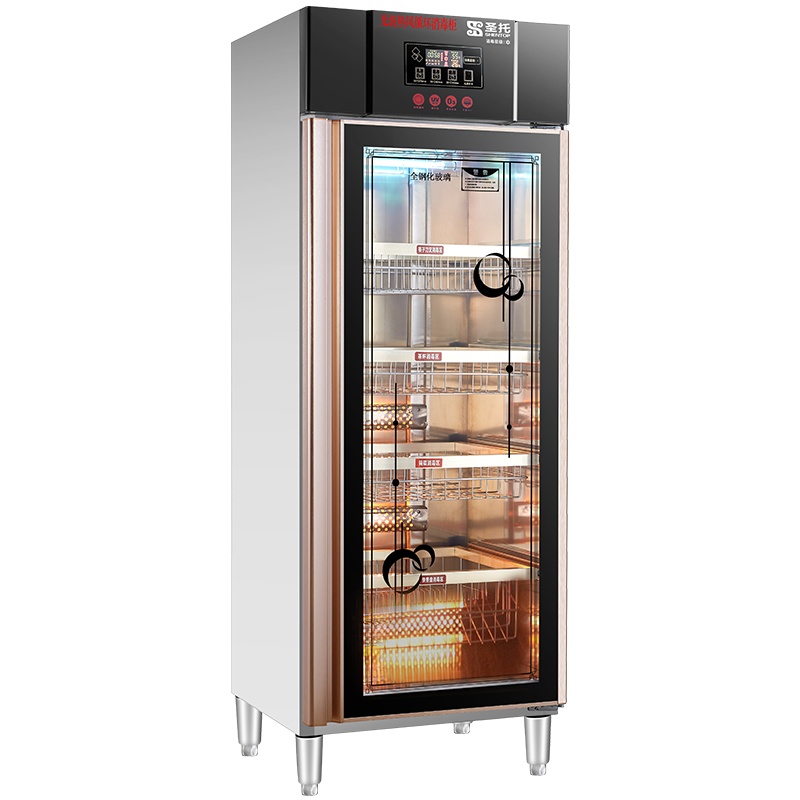 圣托(Shentop)光波消毒柜立式 商用热风循环餐具消毒碗柜 酒店饭店木质密胺碗筷保洁柜 YTD600-R4