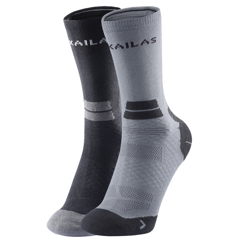 Kailas凯乐石 户外运动 男款中帮徒步袜(两双装)
