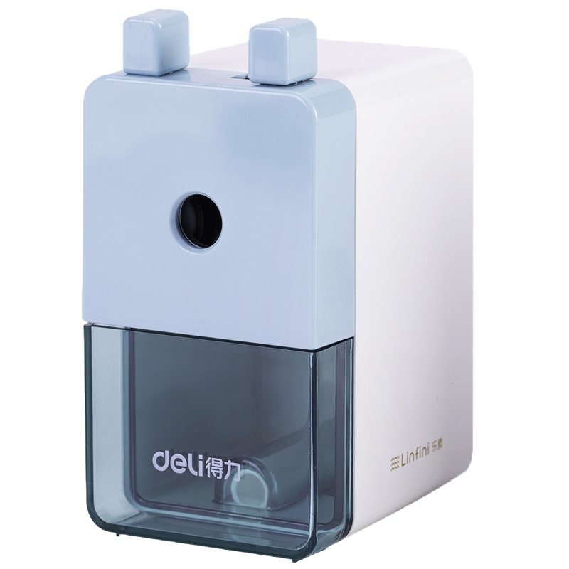 得力(deli)0749削笔器 蓝色 可爱削笔机创意卷笔机手摇 铅笔刀转笔刀学生儿童办公儿童 省力削笔机削笔刀