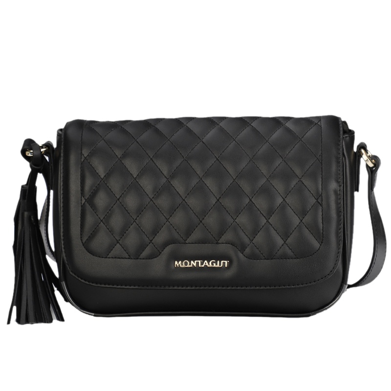 梦特娇女包 真皮小方包 时尚流苏 单肩包女 经典复古菱格包斜跨包 时尚妈妈包