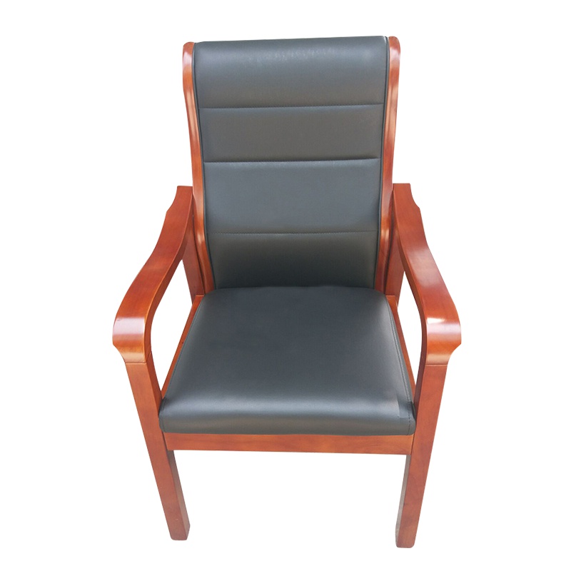 [晋美升]会议椅 实木办公椅 四脚棋牌椅接待培训椅带扶手麻将椅子实木餐椅