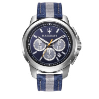 玛莎拉蒂Maserati 2019新款手表石英表男时尚简约休闲大三针50M防水R8871637001