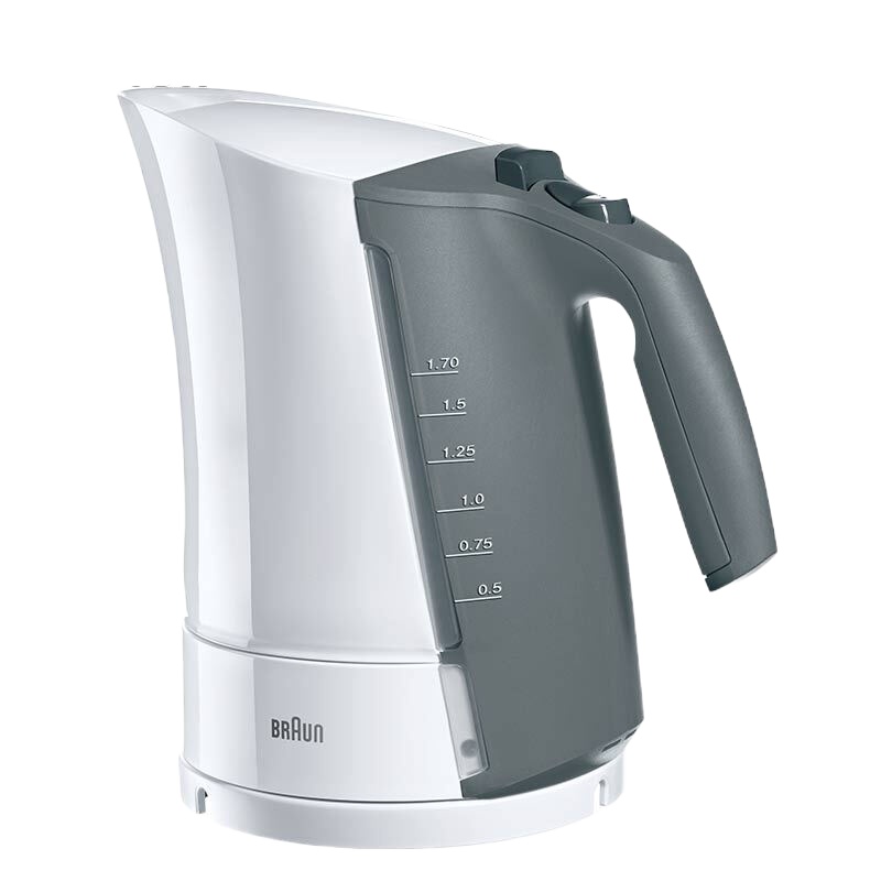 博朗（Braun）电热水壶 自动断电烧水壶 防烫煮 热水壶 1.7L WK300白色 单个装