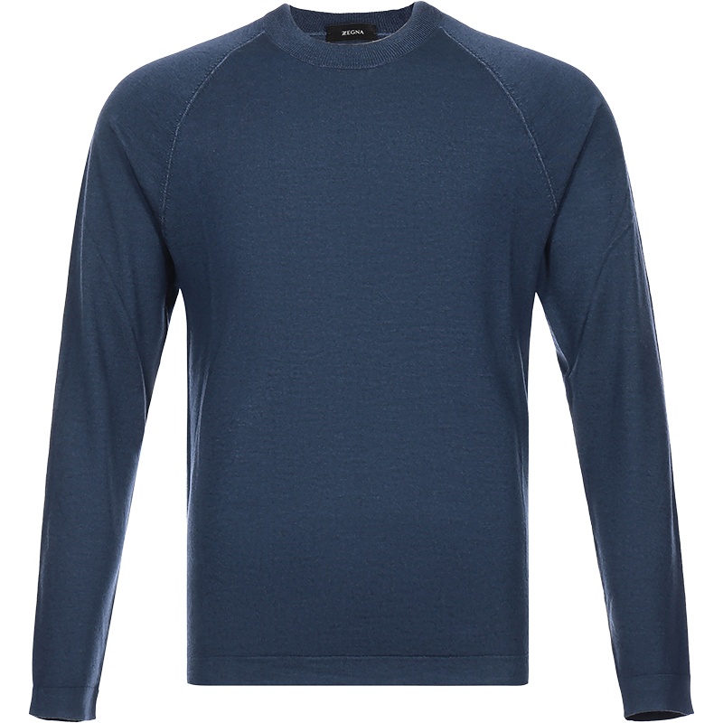 Z ZEGNA 杰尼亚 男士 羊毛圆领长袖针织衫 VVM12 ZZ410
