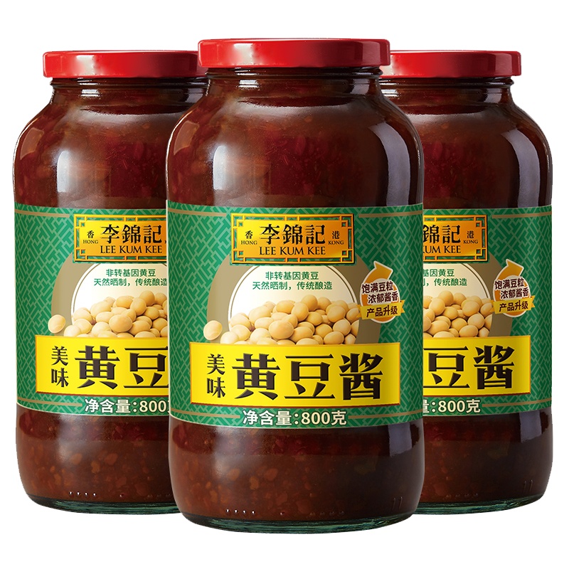 李锦记 黄豆酱 800g*3瓶