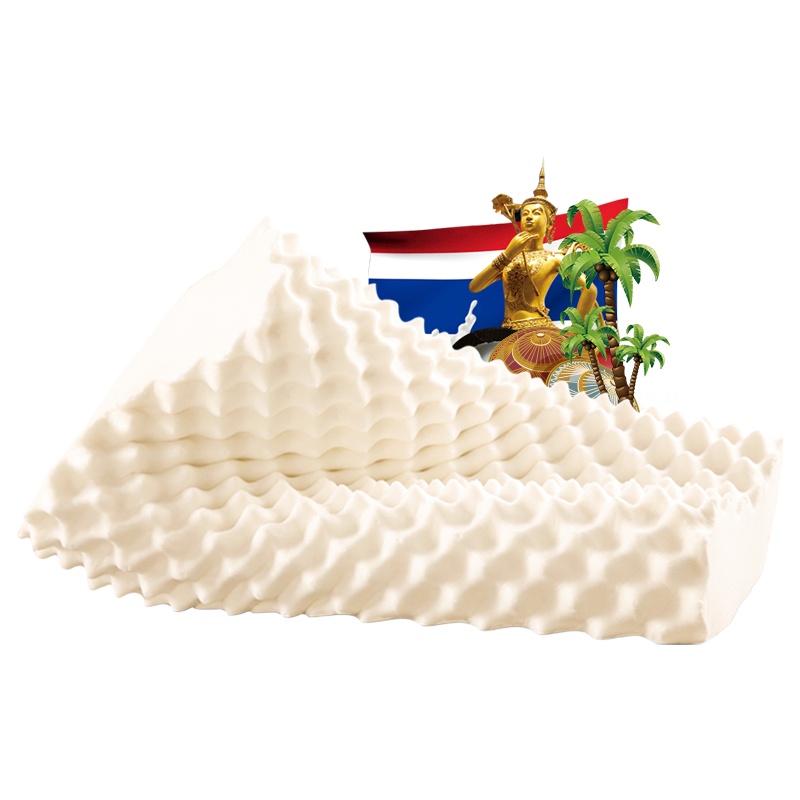 PARATEX天然乳胶枕多功能枕 泰国原装进口护颈椎枕按摩枕乳胶枕头 枕芯