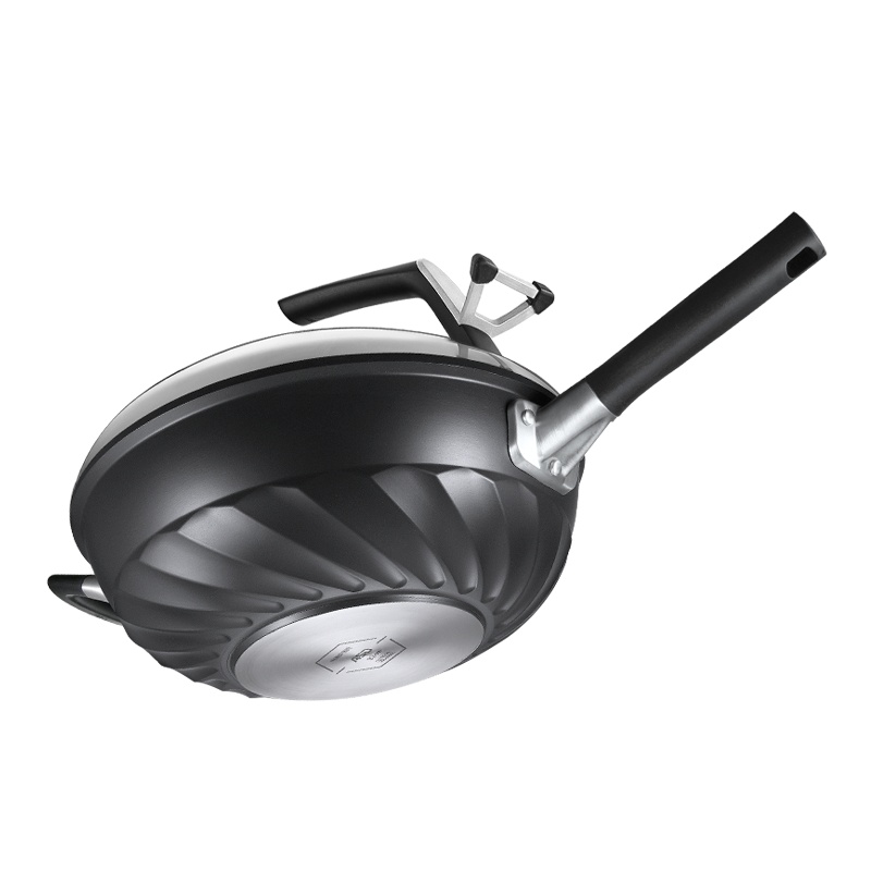 爱仕达(ASD)炒锅32CM第二代钛不粘金刚旋风炒锅 燃气磁炉通用 CL32Z3WG 送锅铲