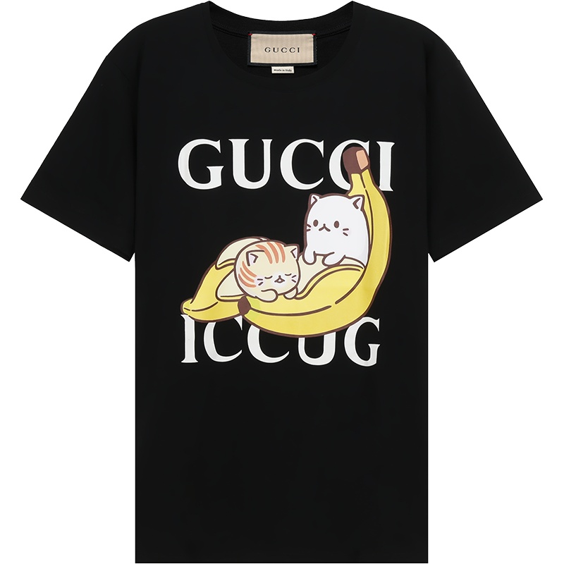 古驰 GUCCI 女士棉质超大造型圆领短袖T恤615044 XJDGQ