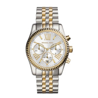 MK手表圆盘钢链日历男表 MK5955