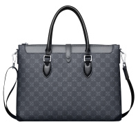 [顺丰配送]男包手提包商务休闲公文包PVC新款电脑包时尚单肩斜挎包手拿男包NB214639-1H