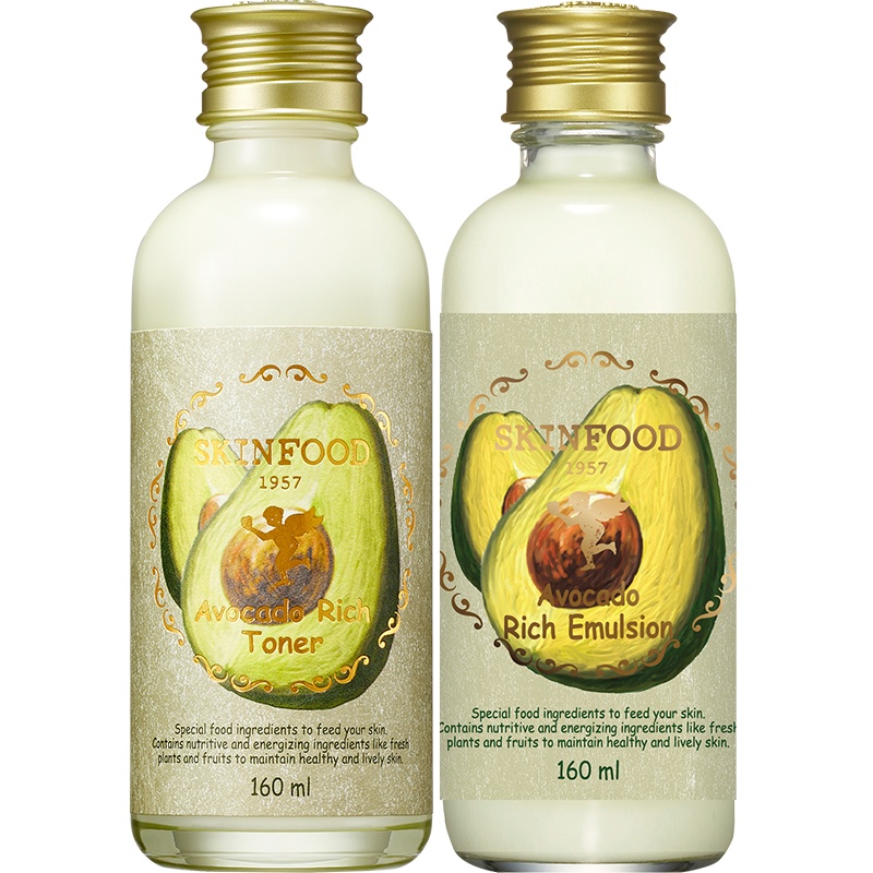 skinfood思亲肤酪梨水乳 补水保湿滋润护肤化妆品套装女