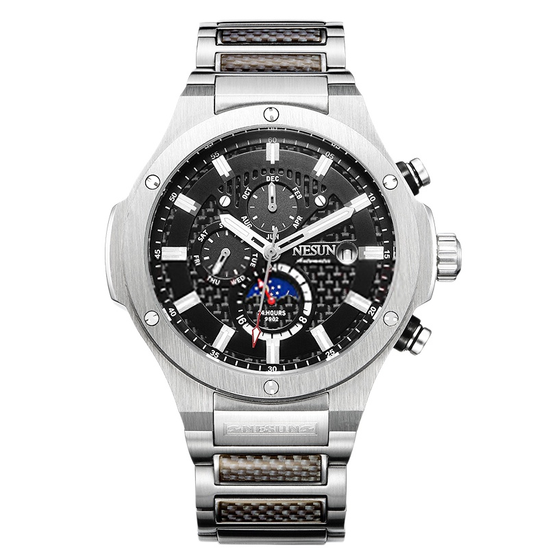 NESUN 尼尚 全自动机械手表时尚多功能夜光防水运动男士手表MS9902
