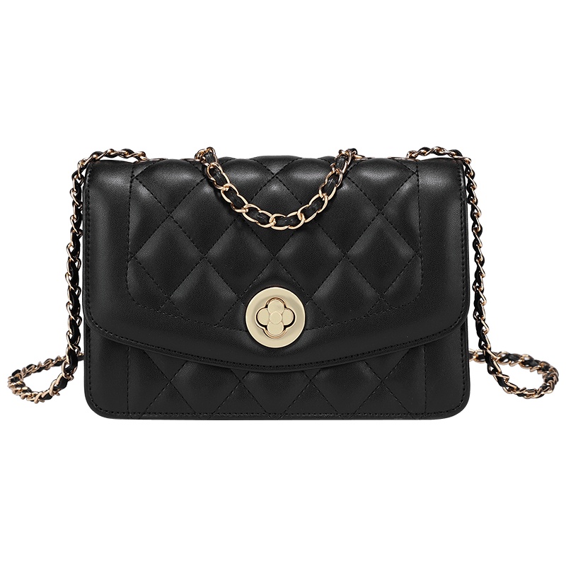 GOLF包包2020新款潮真皮女包链条包女斜挎小包百搭小香风菱格包